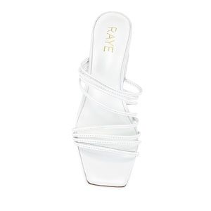 RAYE Helix Heel - white chunky heel - size 7.5 - lightly worn